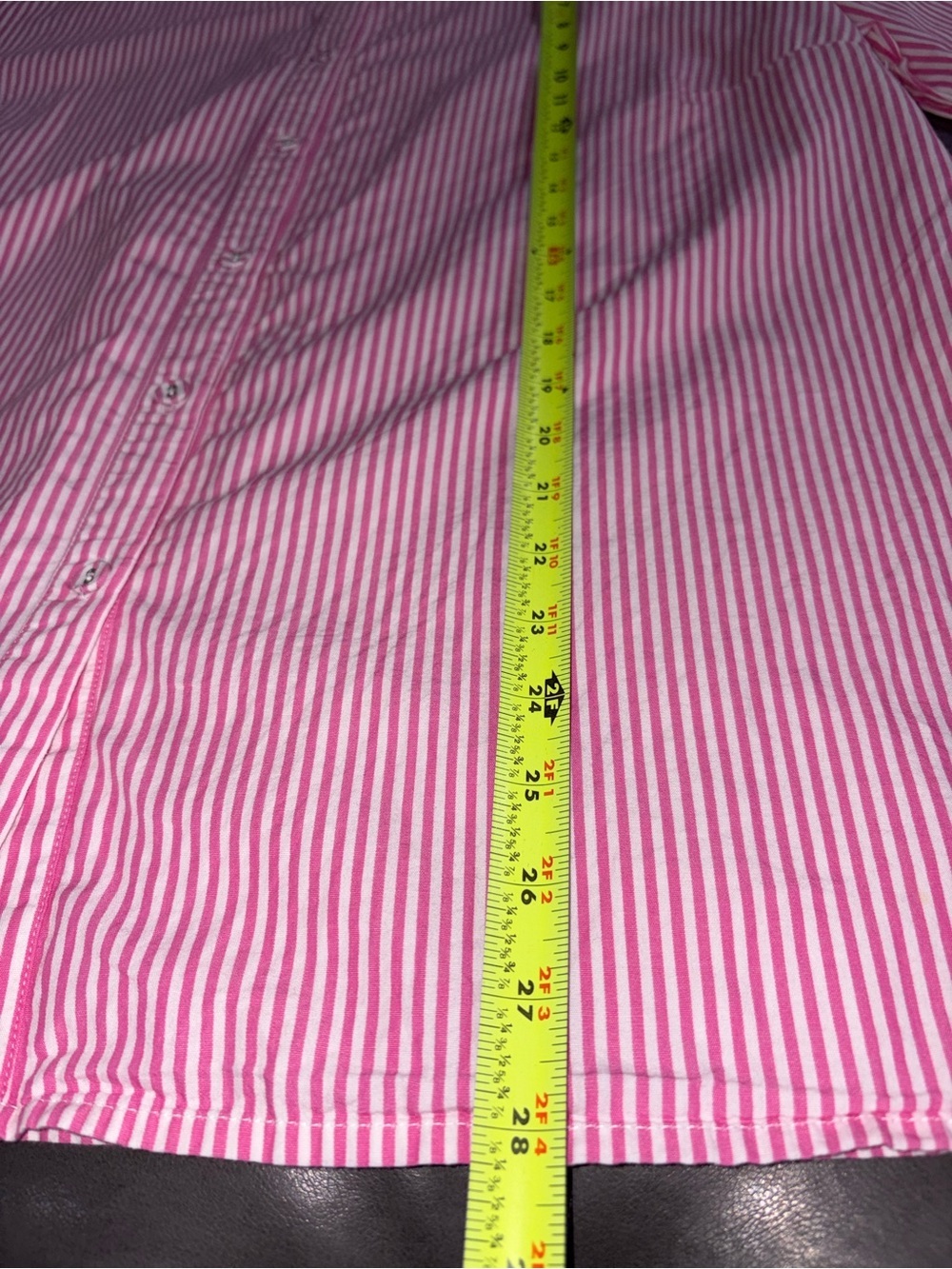 Princess Polly Pink Stripe Organic Cotton Button Down Shirt Cover Up Size 6 - Picture 7 of 8